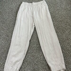 Cream Casual Pants